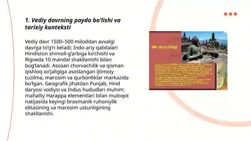 Hindiston dinlari tarixiy evolyutsiyasi: vedizim va braxmanizim 3