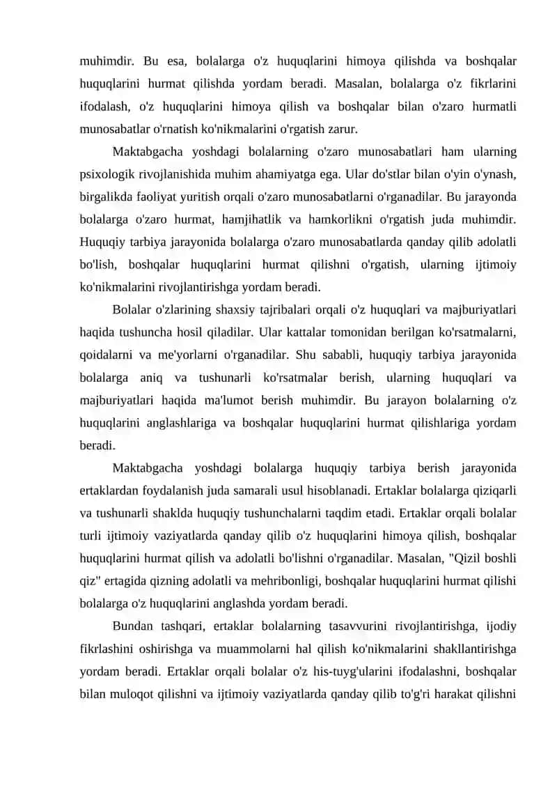 Maktabgacha yoshdagi bolalarga ertaklar asosida huquqiy tarbiya berish 3