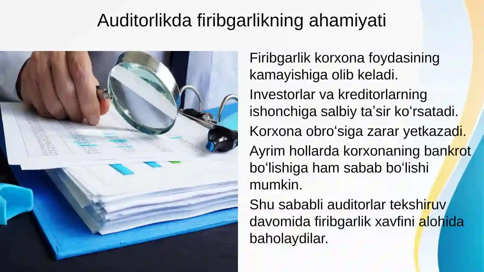 Auditorlik tekshiruvida firibgarlikni aniqlash 3