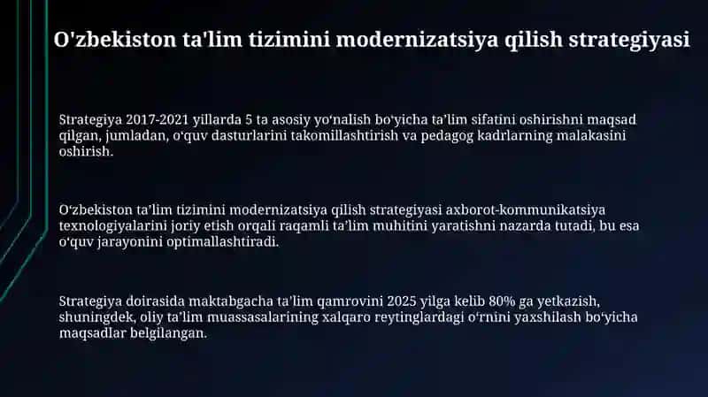 Oʼzbekiston Respublikasi taʼlim tizimidamodernizatsiyajarayoni 3
