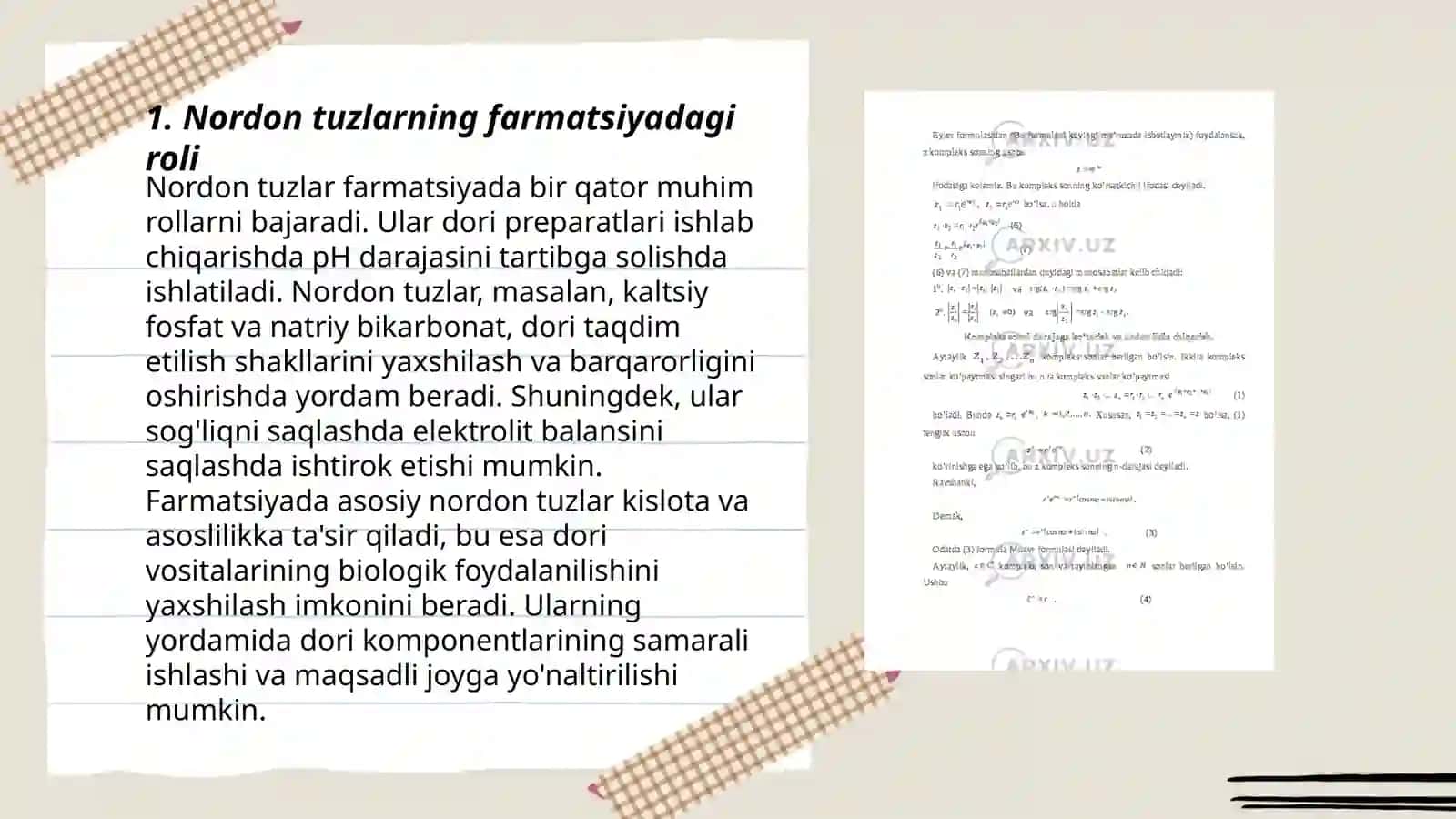 Nordon Tuzlarning Farmatsiyadagi Ahamyati 3