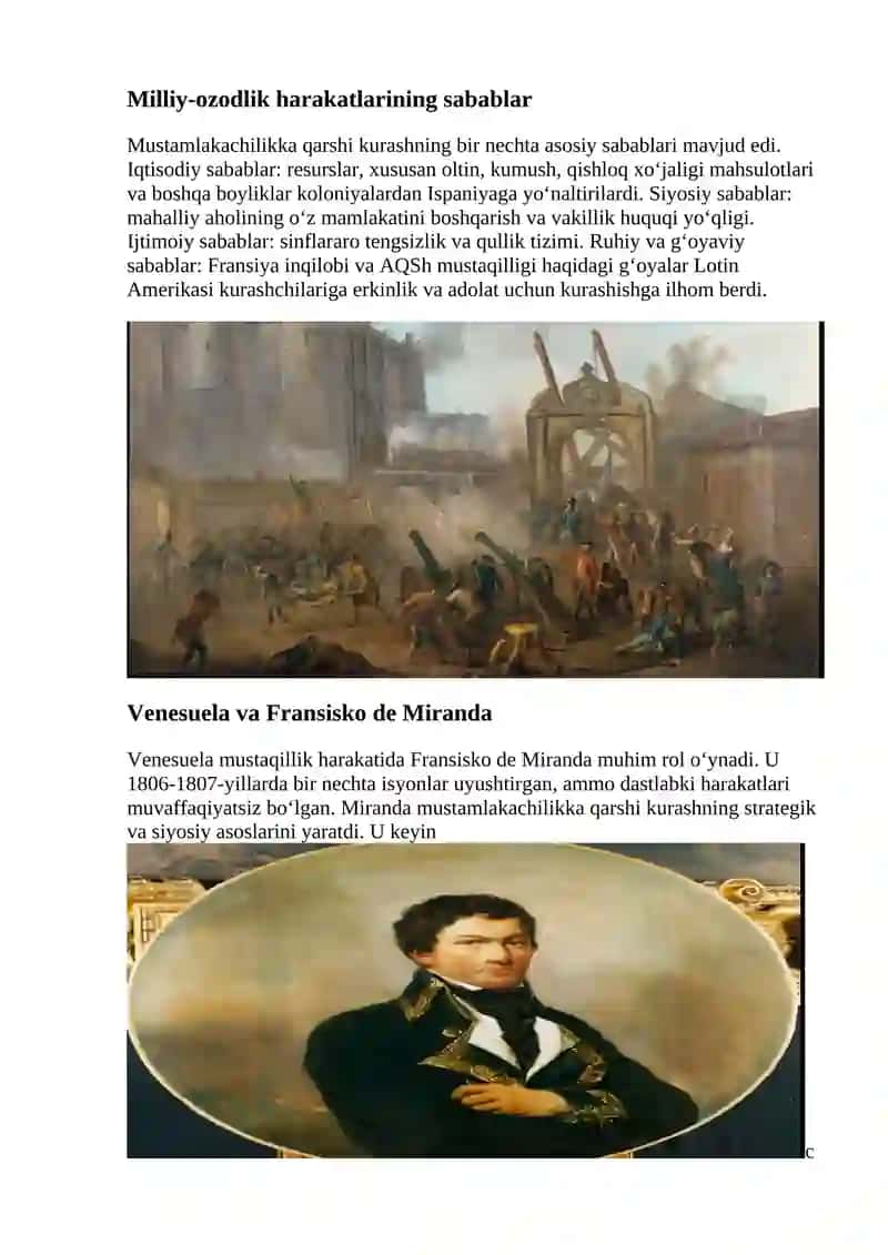 Lotin Amerikasi milliy-ozodlik harakatlari 3