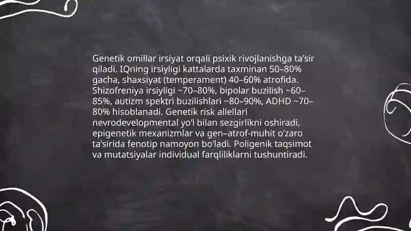 Psixik rivojlanishning biologik va ijtimoiy omillari 3