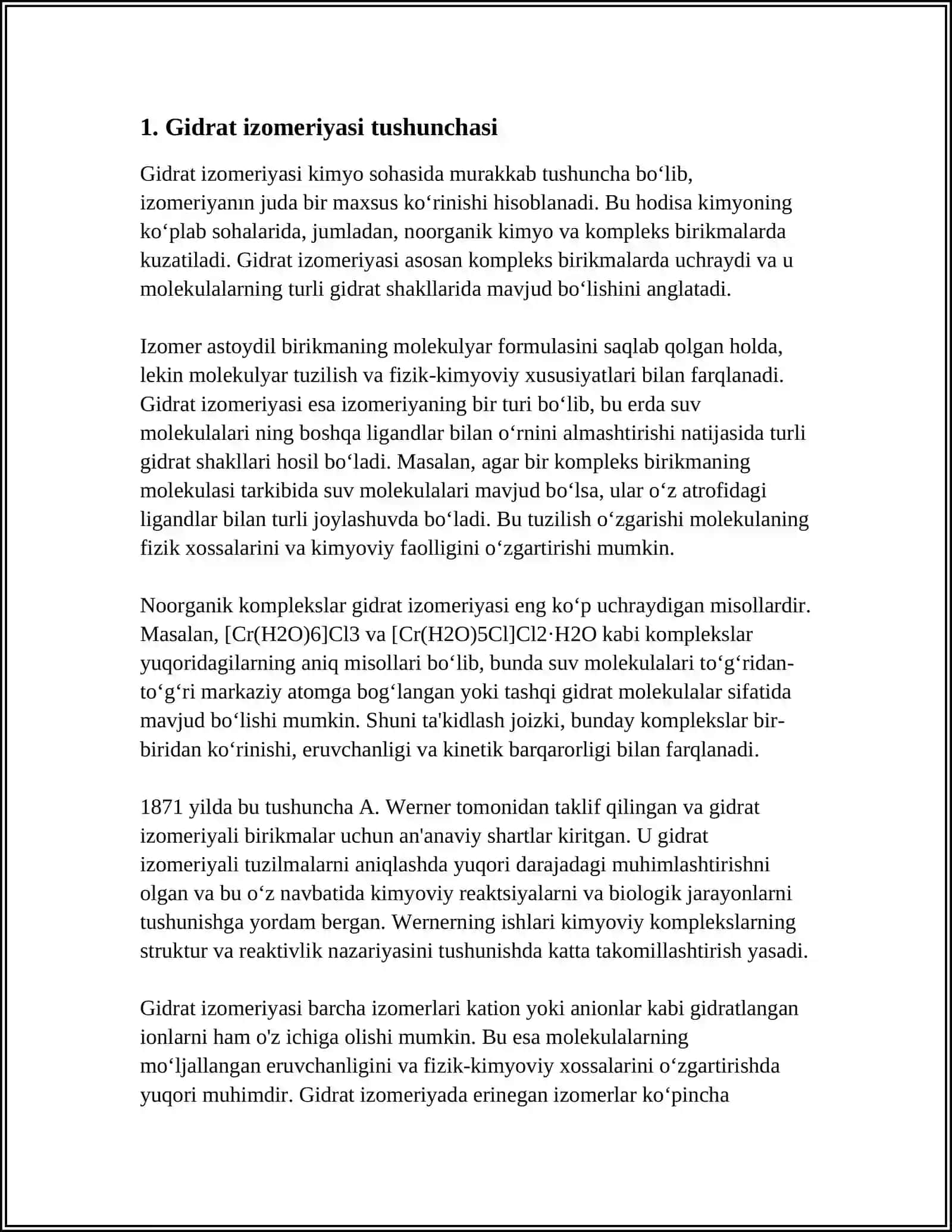 AKVA KOMPLEKSLARDA GIDRAT IZOMERIYASINI HOSIL QILISH 3