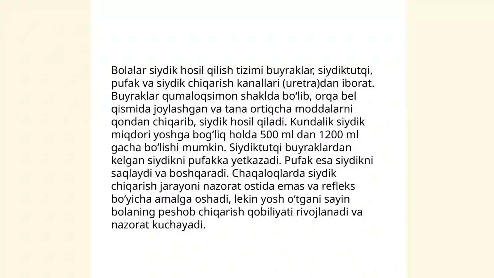 Siydik hosil qilish va ayirish azolari semiotikasi 3