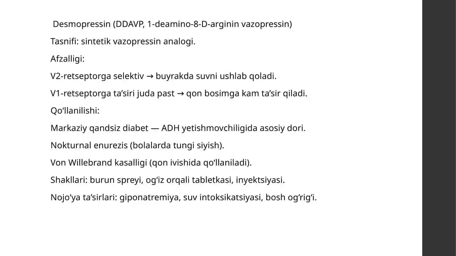 Qandsizdiabetda ishlatiladigan dorilar farmakologiyasi 3