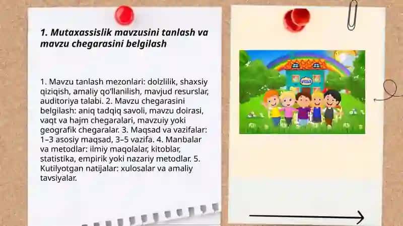 Mutaxassislikka oid mavzu boʻyicha taqdimot tayyorlash 3