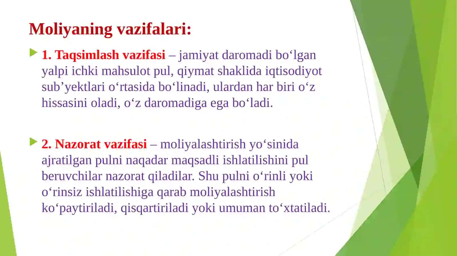 Zamonaviy moliyaning mazmun-mohiyati va uni o‘rganishning ob’yektiv zarurligi 3