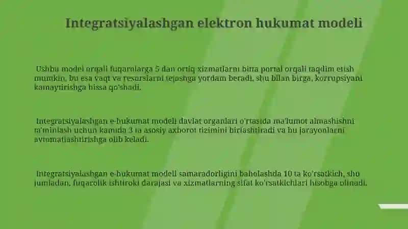 Elektron hukumatning modellari 3