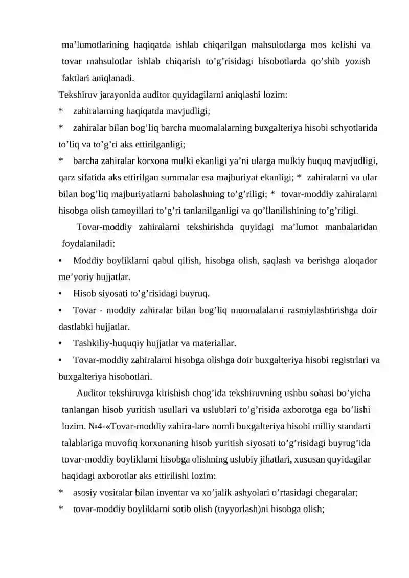 Tovar-moddiy zahiralarni tekshirish 3