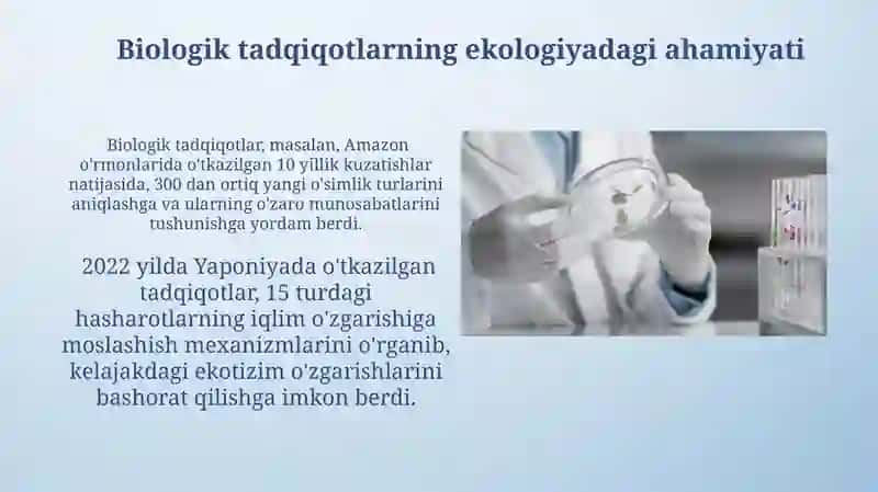 Ekologiyada biologik taqiqotlar 3