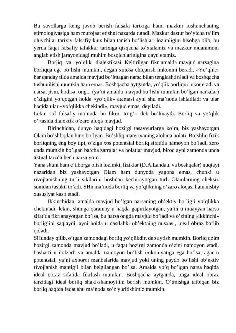 Borliq (ontologiya) va rivojlanish falsafasi 3