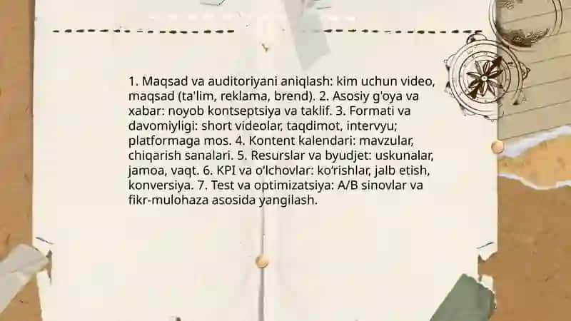 Video ishlanmalar yaratish 3