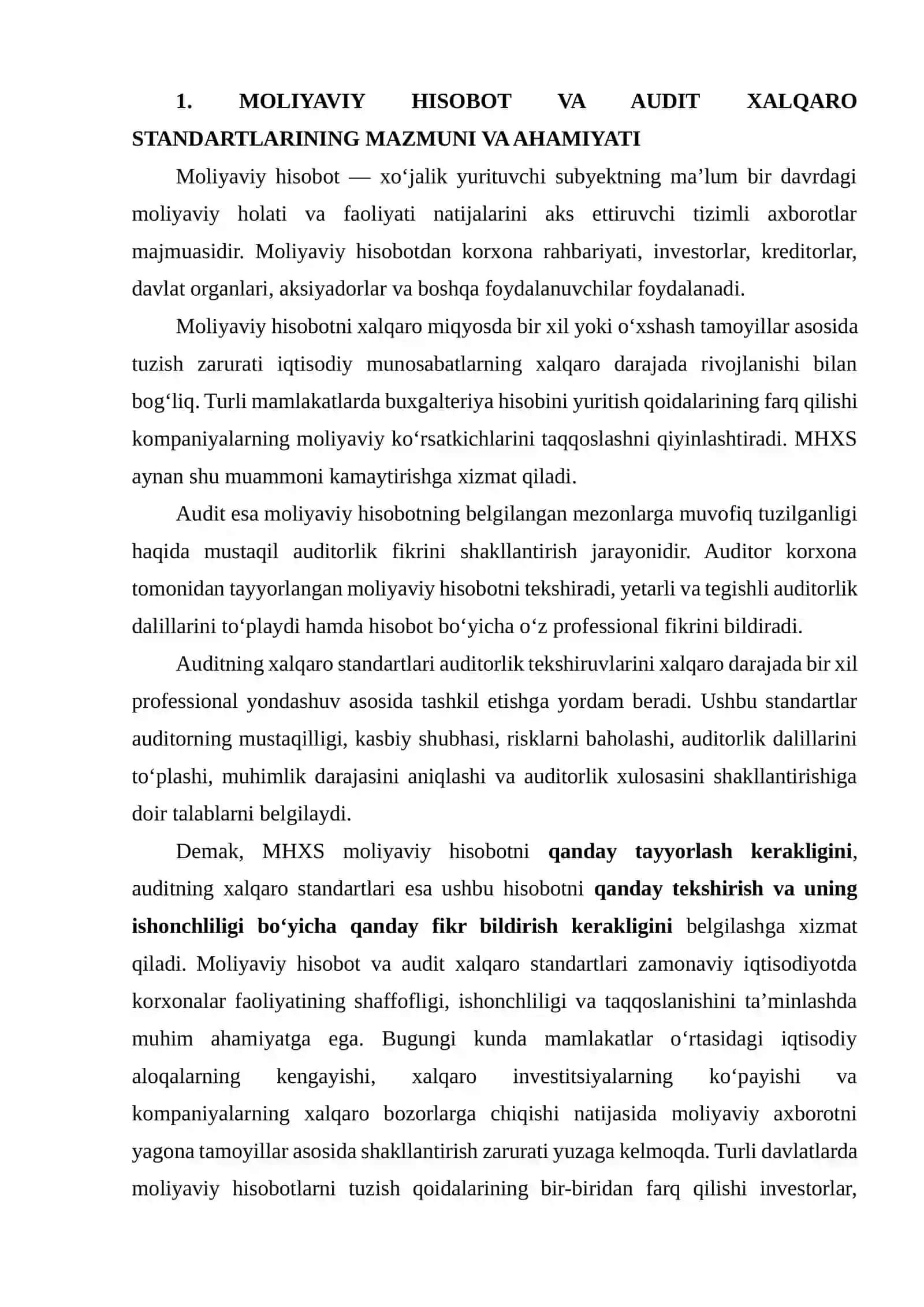 MOLIYAVIY HISOBOT VA AUDITNING XALQARO STANDARTLARI O‘ZARO ALOQADORLIGI VA BOG‘LIQLIGI 3