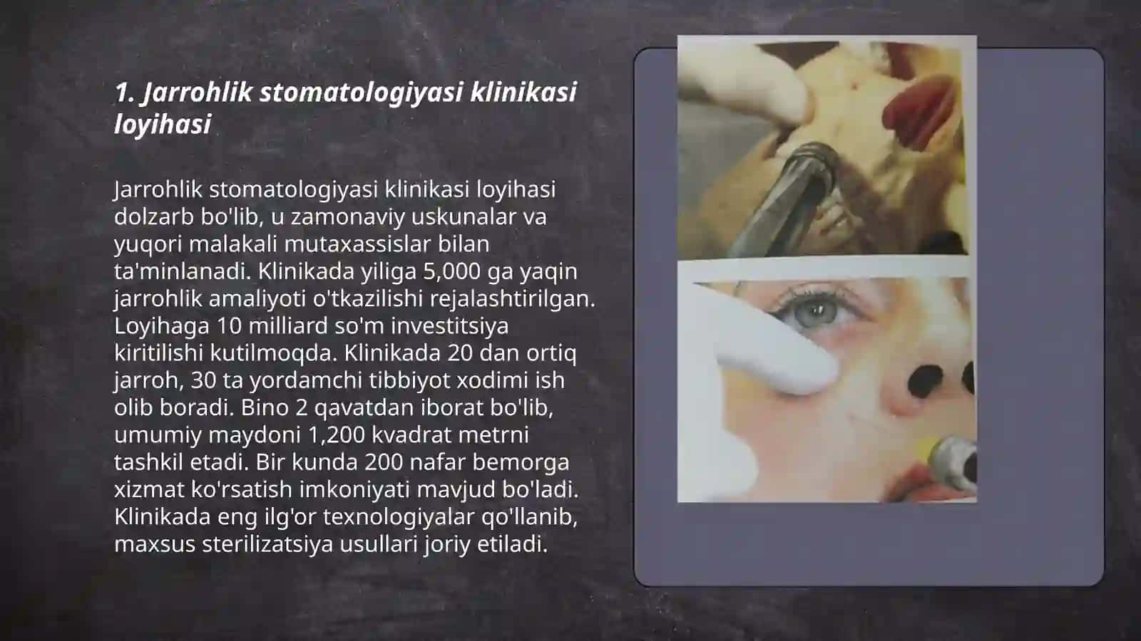 Jarrohlik stomatologiyasi klinikasi bo’limi va xonasining tashkil etilishi va jihozlash 3