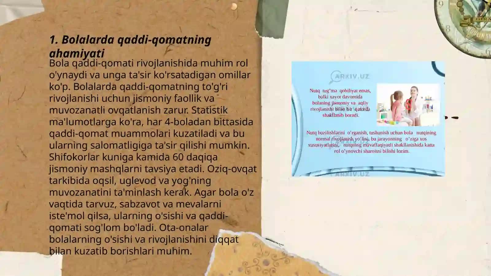 Bolalarda qaddi qomatning shakillanishi va kamchiliklari 3