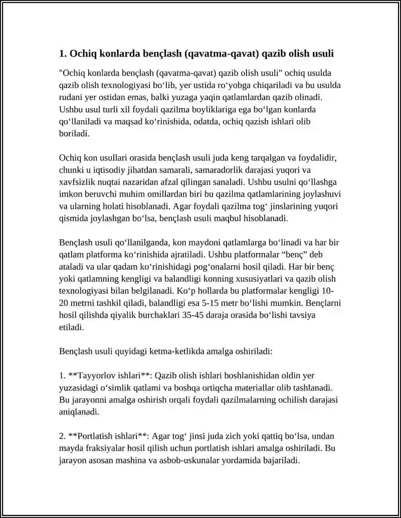 KONLARNI QAZIB OLISH USULLARI OCHIQ VA YOPIQ USULLARI 3