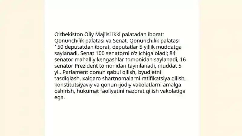 Oʻzbekistonda Parlament va Undagi Islohotlar 3