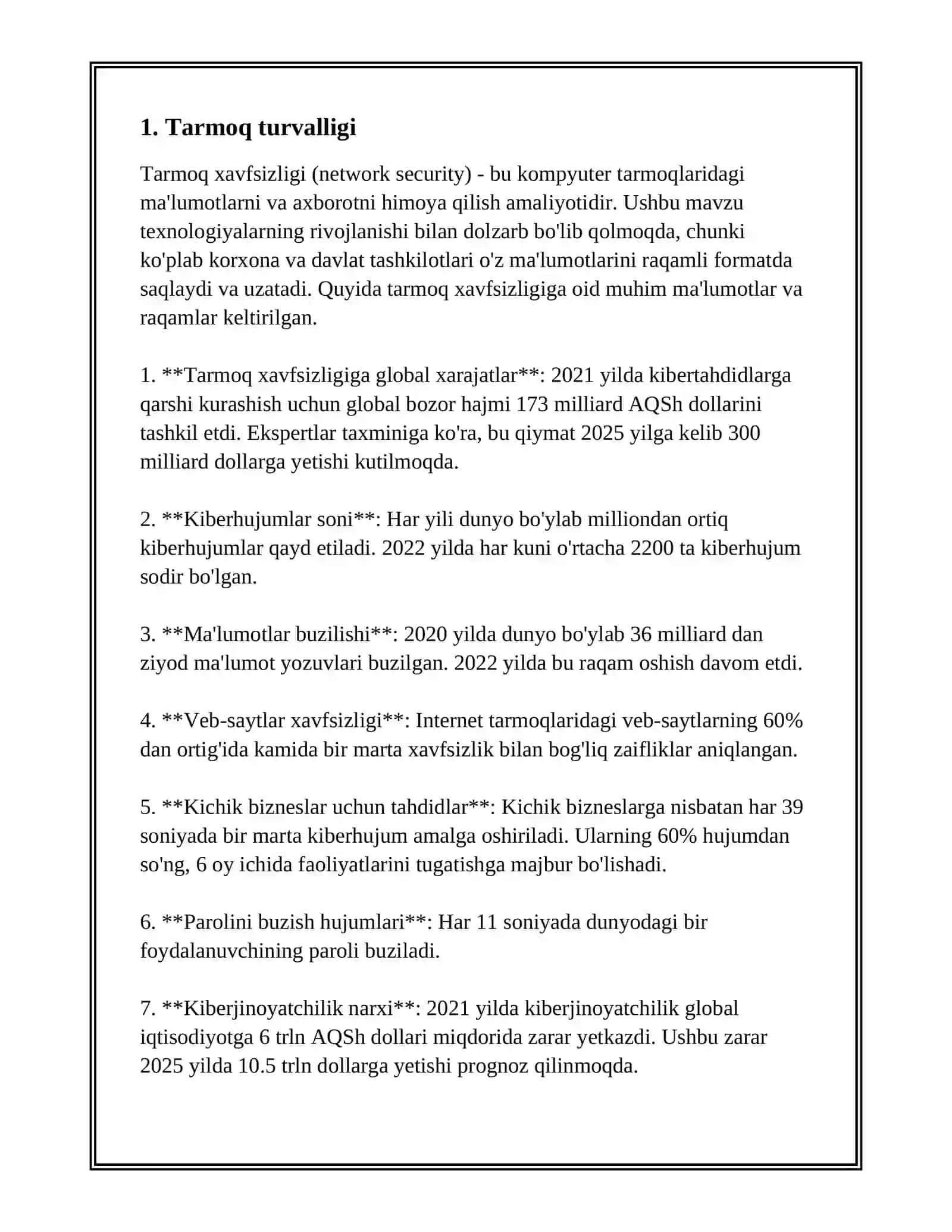 TARMOQ TEXNALOGIYALARI. TARMOQ OPERATSION TIZIMIDA ISHLASH 3