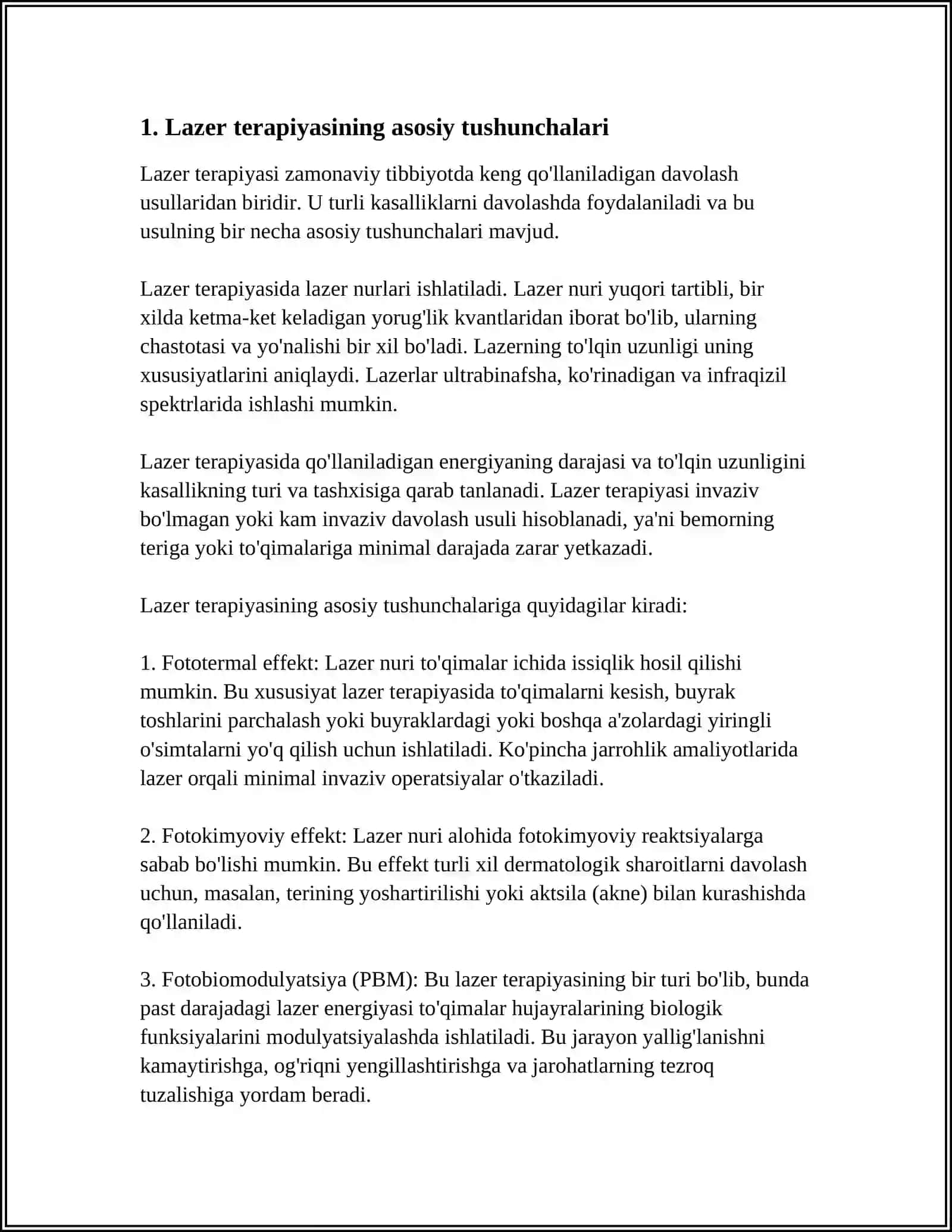 LAZERNING TIBBIYOTDA QÕLLANILISHI 3