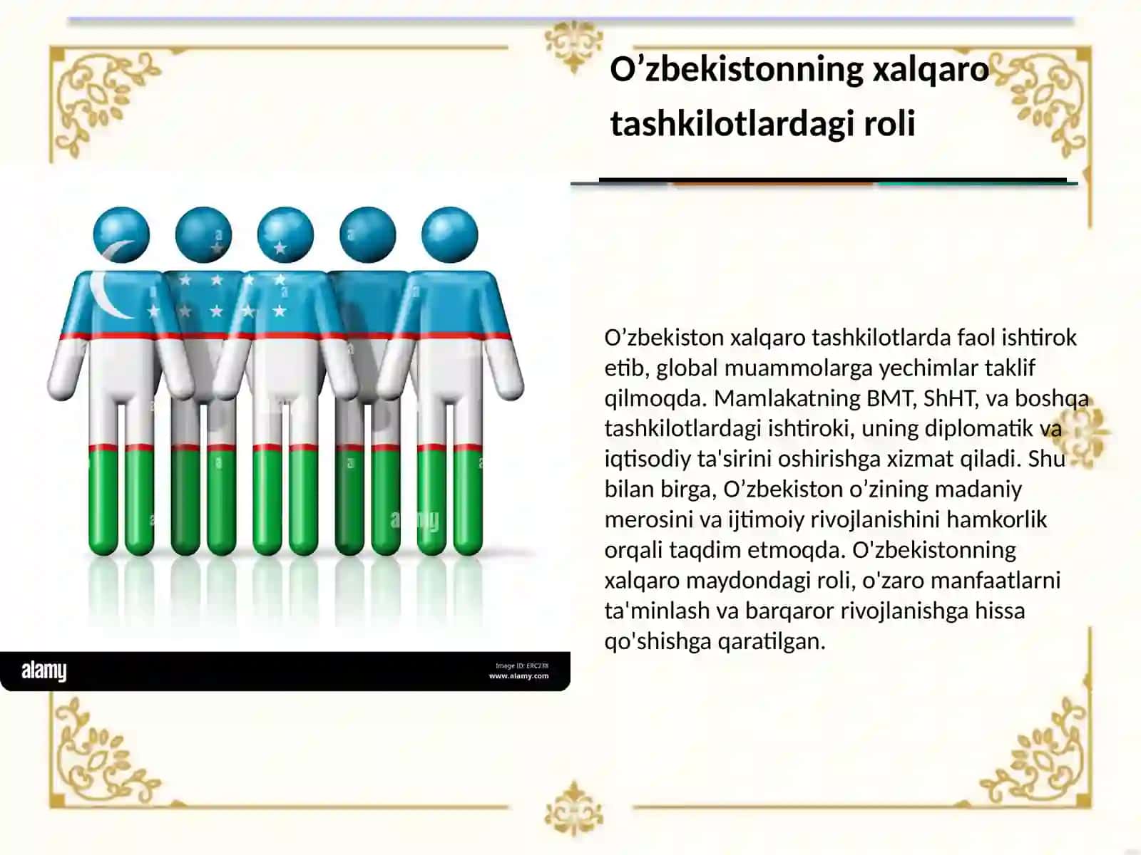 O’zbekiston va xalqaro tashkilotlar hamkorligi hamda jahon bozoridagi o’rni 3