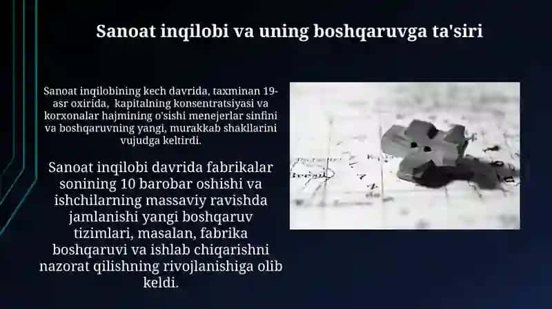 Menejmentning tarixiy shart sharoitlari 3