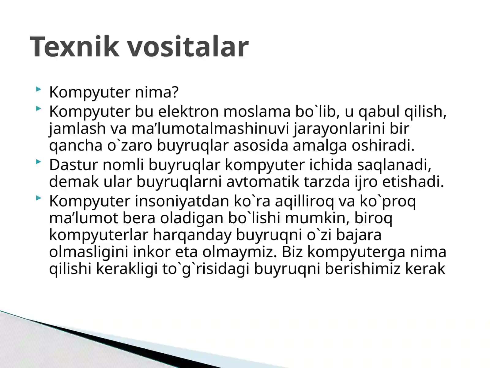 Rivojlanib borayotgan texnik vositalar 3