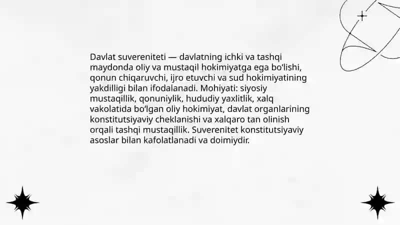 Davlat suvereniteti va uning konstitutsiyaviy asoslari 3