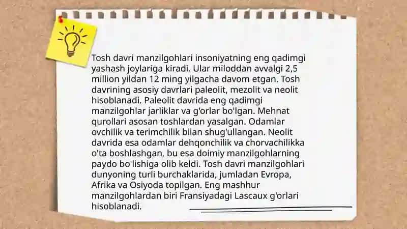 Oʻlkamiz hududidagi eng qadimgi odamzod manzilgohlarini oʻrganish 3