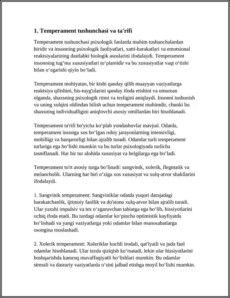 TEMPERAMENT VA UNING NAZARIYALARI 3