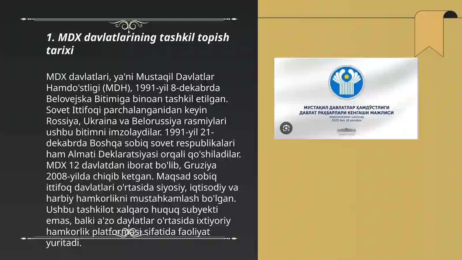 MDX davlatlarining tashkil topishi 3
