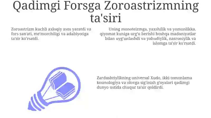 Zardòshtiylik mafkurasi va ularning qadimiy xalqlar mafkurasiga hayotida tutgan òrni 3