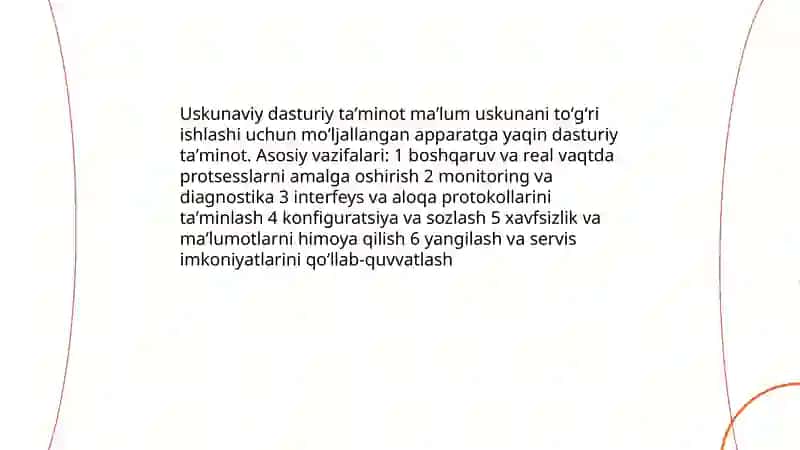 Uskunaviy dasturiy taminotning asosiy vazifasi va turlari 3
