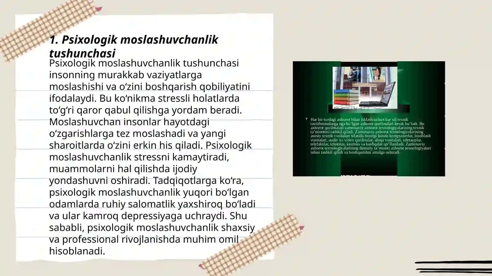 Psixologik moslashuvchanlik va muvozanatni boshqarish mezonlari 3