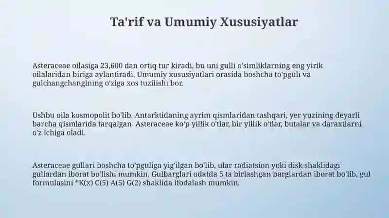 Ra'noguldoshlar oilasi 3