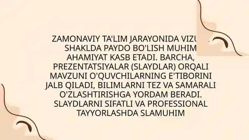 Slayd shablonlaridan foydalanish 3