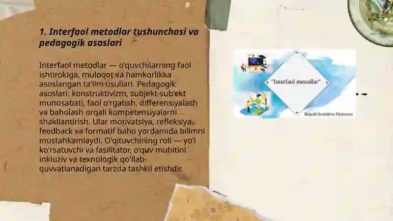 Interfaol metodlar va ularni qo'llash mahorati 3