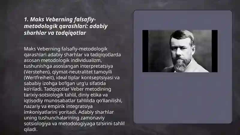 Maks Veberning falsafiy qarashlari adabiyotlari bilan 3