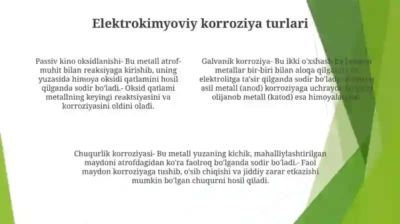 Elektrakimyoviy Korroziyani Òrganish 3