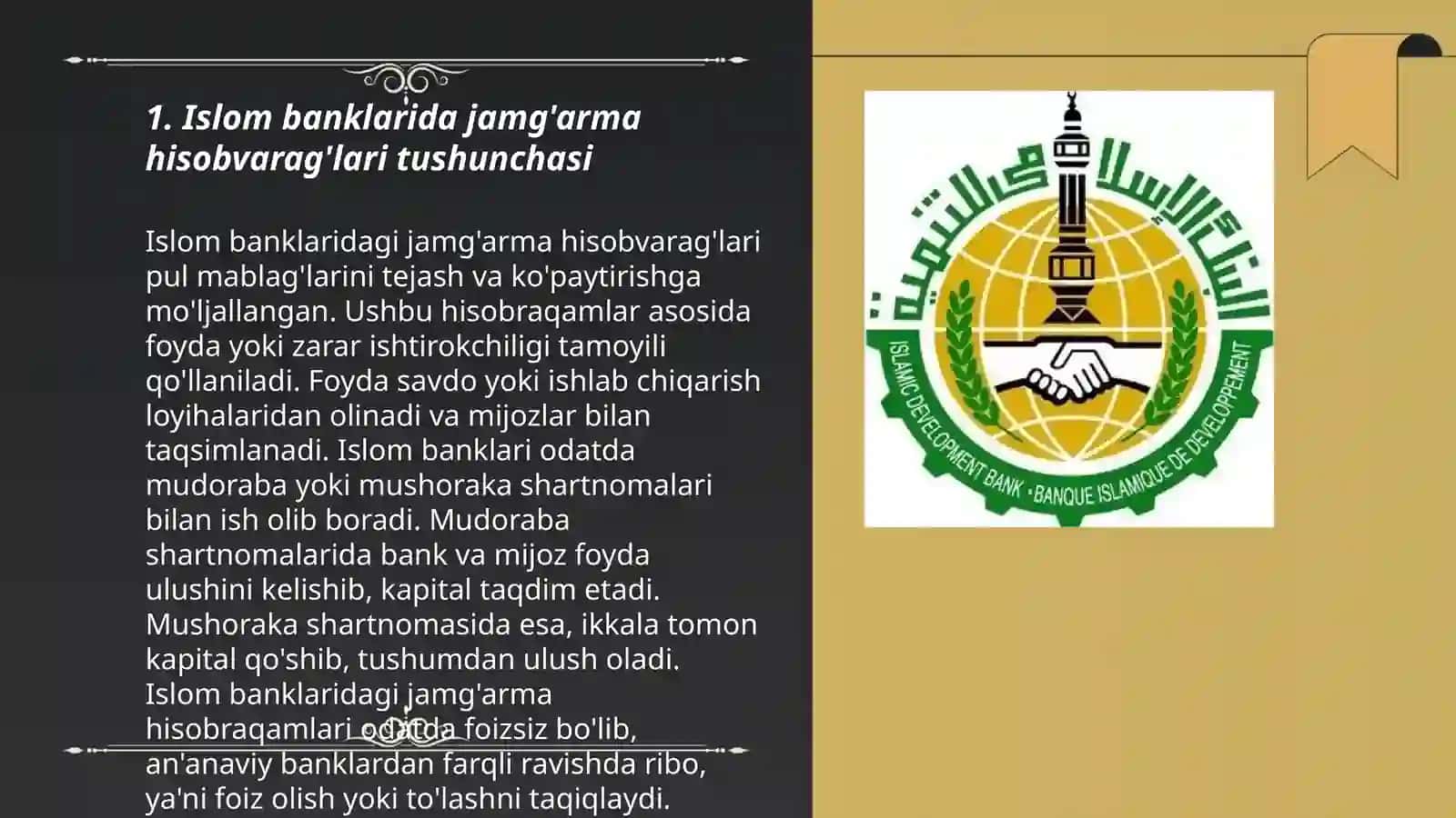 Islom banklarida jamg'arma hisobvarag'lari 3