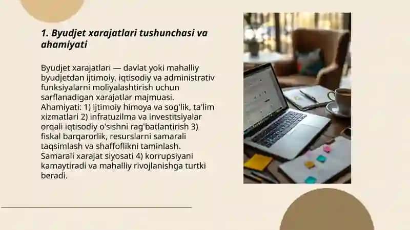Byudjet xarajatlari va ularning turlari. 3
