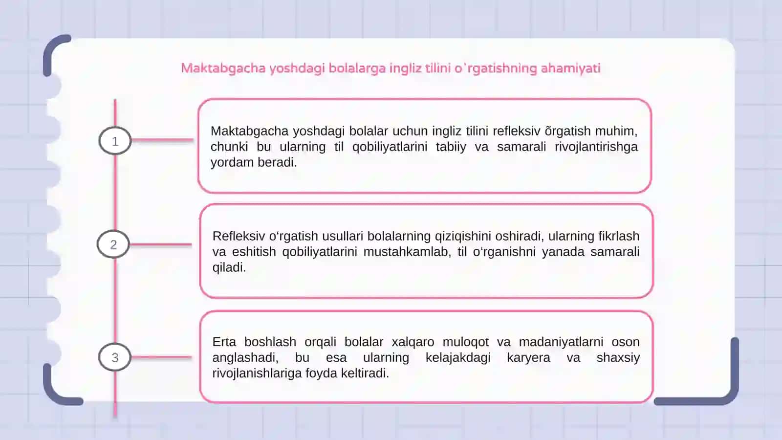 Maktabgacha yoshdagi bolalarga ingliz tilini refleksiv õrgatishning ahamiyati 3