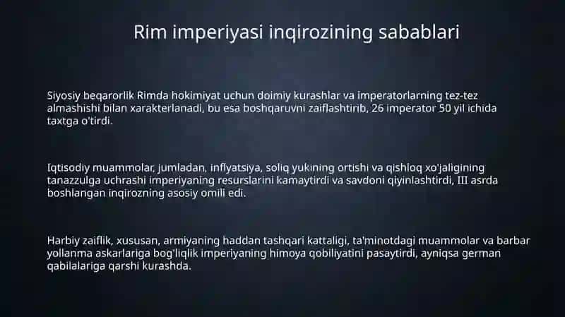 Rim imperiyasi inqirozi 3