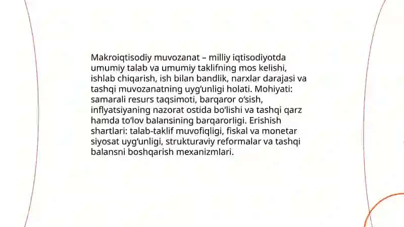 Makroiqtisodiy muvozanatlikning mohiyati va unga erishish yo'llari 3