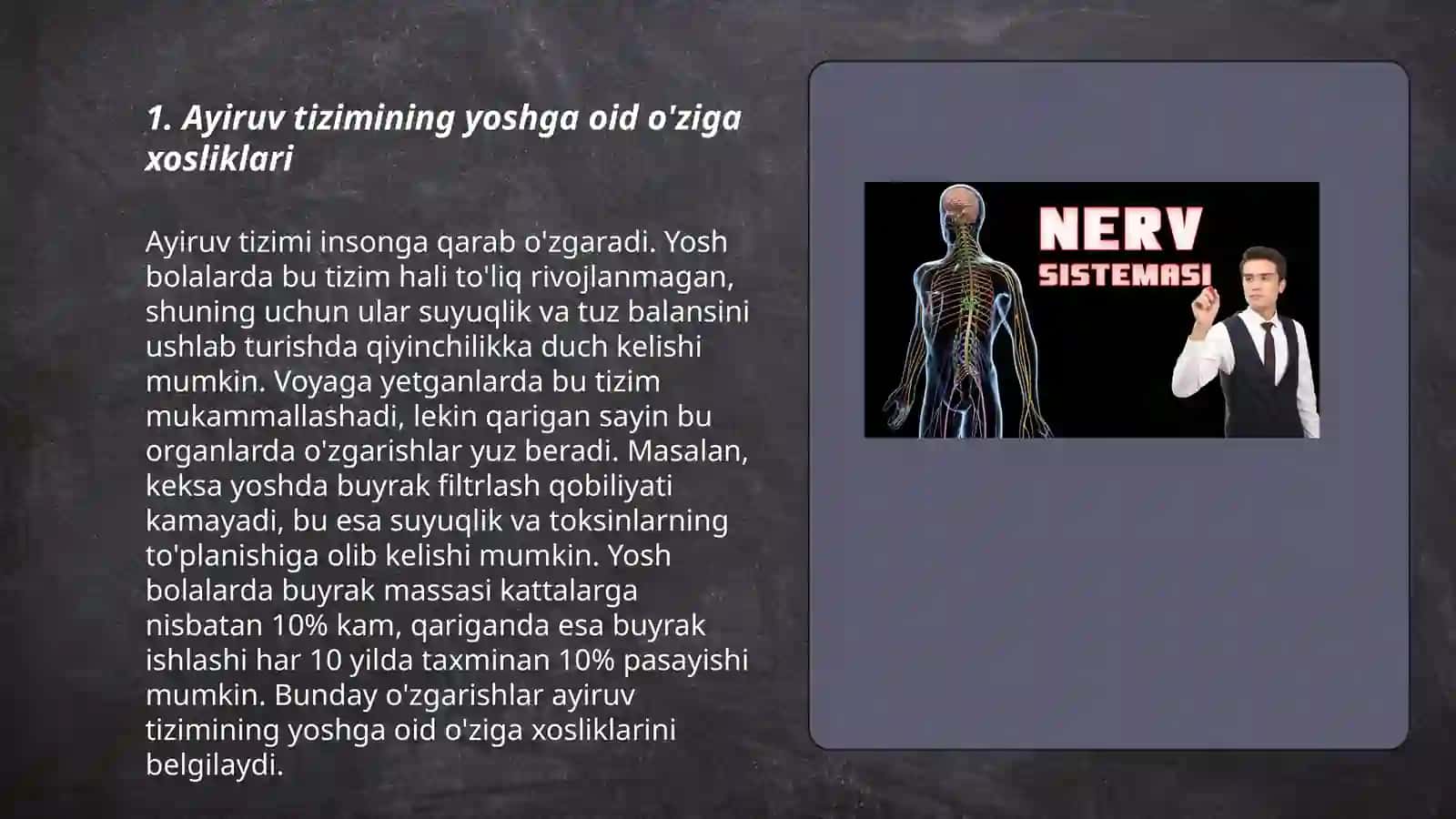 Ayiruv tizimining yoshga oid fiziologiyasi va gigiyenasini oʻrganish 3