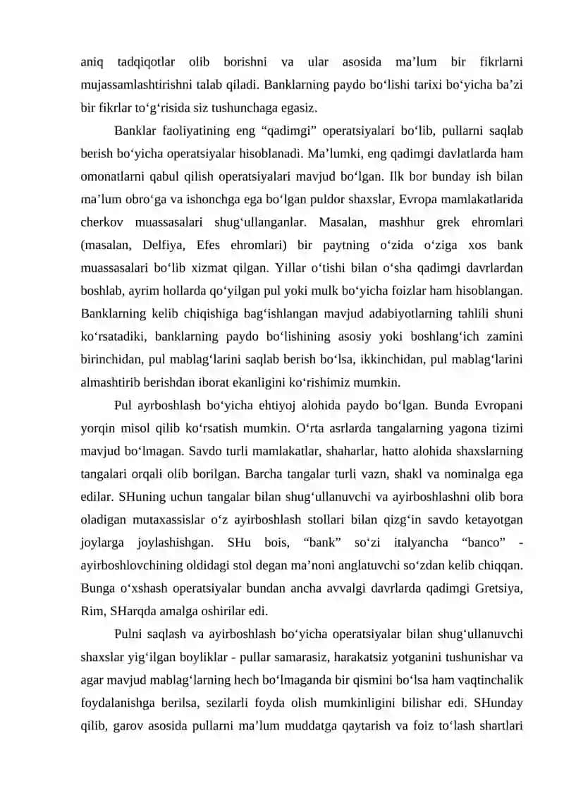 OʻZBEKISTON RESPUBLIKASI BANK TIZIMI VA UNING TARKIBI 3