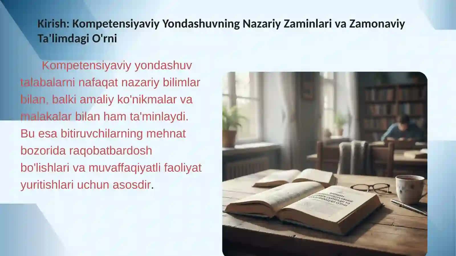 Kompetensiyaga asoslangan ta'lim yo'ndashuvi 3
