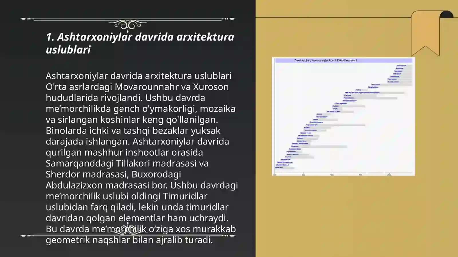 Ashtarxoniylar davrida arxitektura uslublari 3