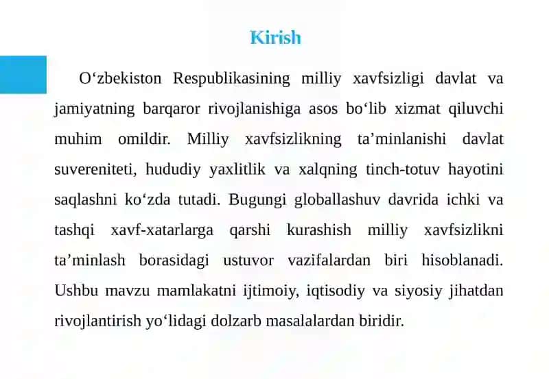 Milliy xavfsizlikni ta'minlash bo'rasida amalga oshirilayotgan ishlar 3