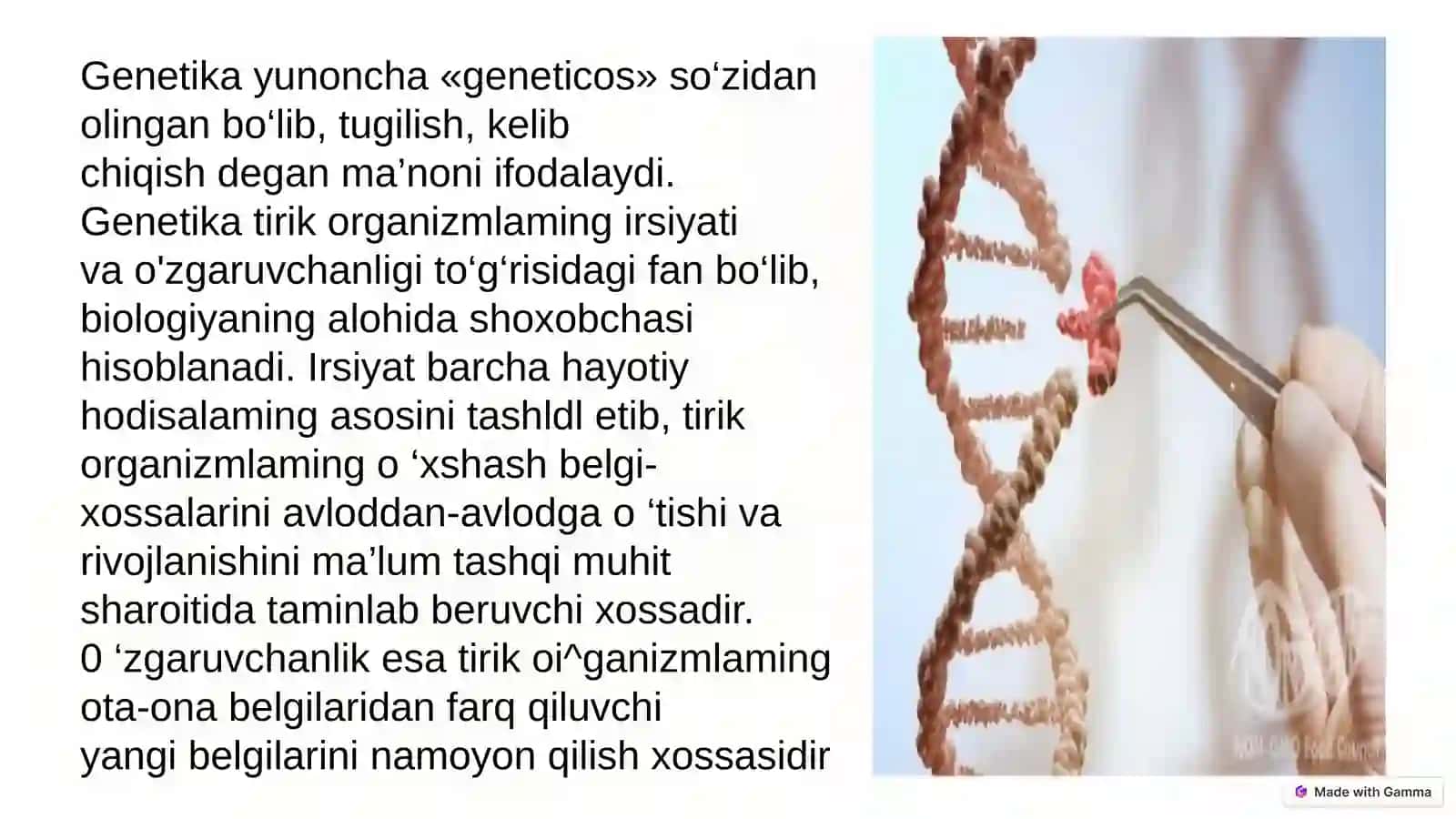 Genetika  yangi yo'nalishlari 3
